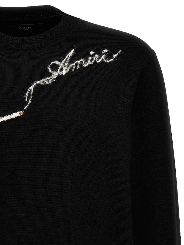 The Best Shops AMIRI: crew necks - Smoke Sweater