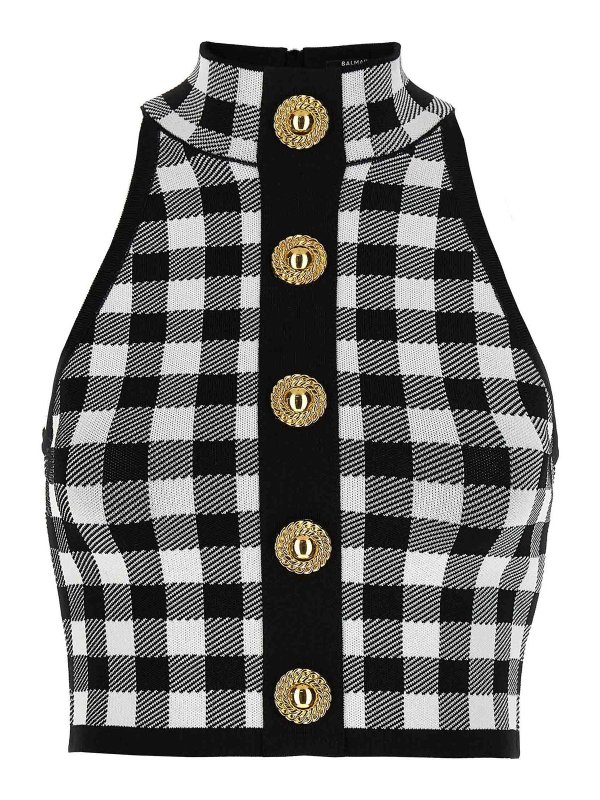 Balmain: Tops und Tank Tops - Top - Weiß