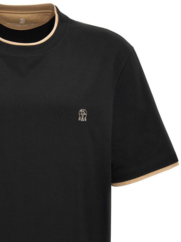 The Best Shops BRUNELLO CUCINELLI: t-shirts - Double Layer T-Shirt