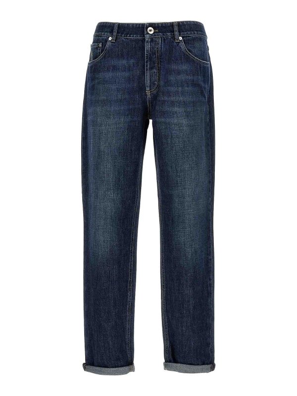BRUNELLO CUCINELLI: Straight Leg Jeans - Straight Leg Jeans - Blau