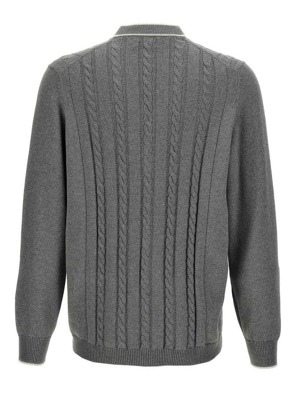 BRUNELLO CUCINELLI: cardigans online - Logo Patch Cardigan