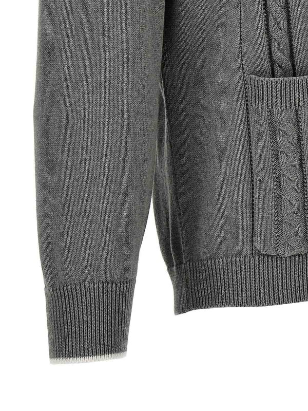 Logo Patch Cardigan shop online: BRUNELLO CUCINELLI