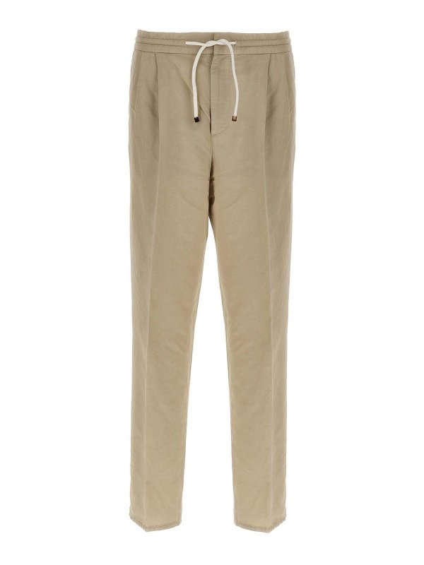 BRUNELLO CUCINELLI: casual trousers - Linen Blend Trousers