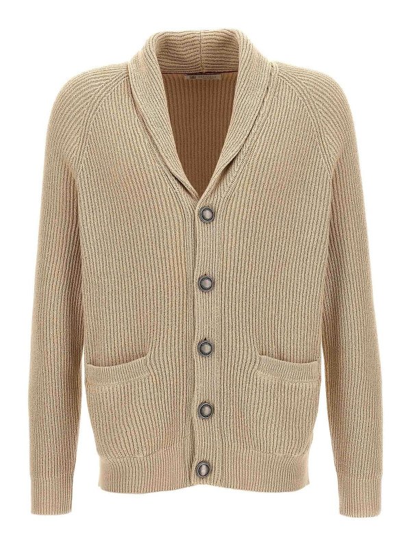 BRUNELLO CUCINELLI: cardigans - Logo Buttons Cardigan