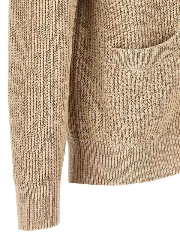 Logo Buttons Cardigan shop online: BRUNELLO CUCINELLI