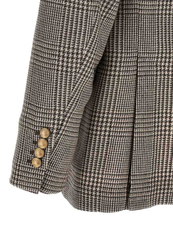 Check Double-Breasted Blazer shop online: BRUNELLO CUCINELLI