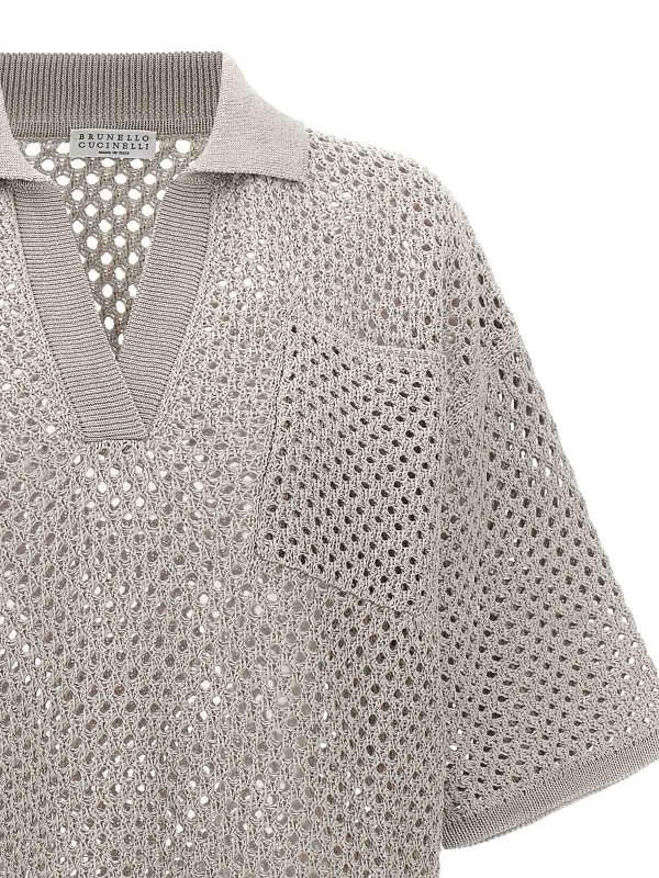 Brunello Cucinelli ポロシャツ - グレー|M78764705C9593