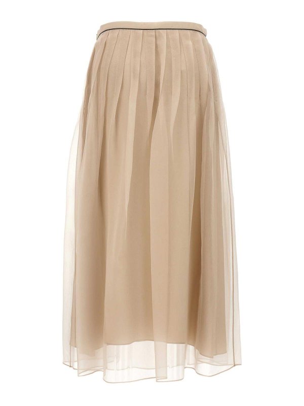 BRUNELLO CUCINELLI: Faldas media pierna y semilargas online - Falda Semilarga - Beis
