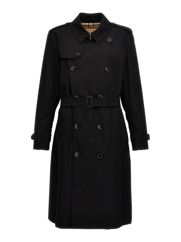 BURBERRY: short coats online - Heritage Kensington Trench Coat