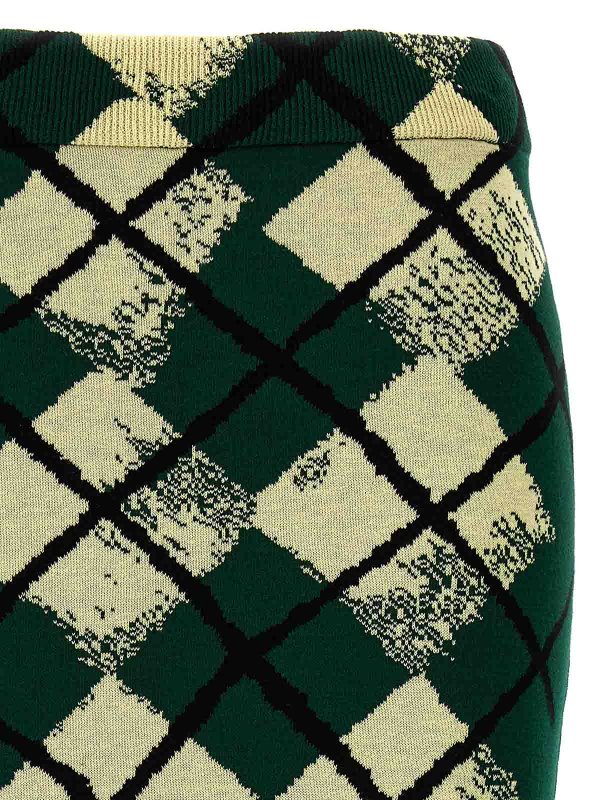 The Best Shops BURBERRY: Knee length skirts & Midi - Argyle Pattern Skirt