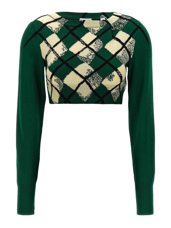 BURBERRY: Pull col rond - Pull Col Rond - Argyle