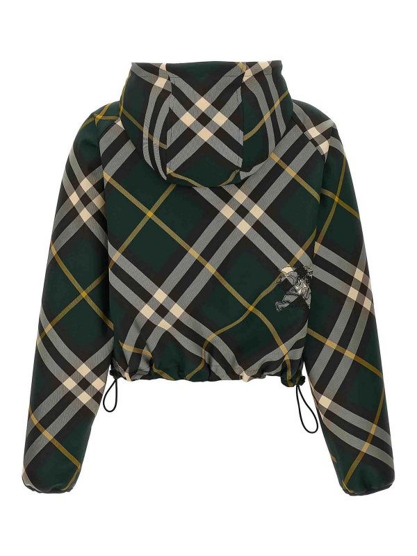 BURBERRY: casual jackets online - Check Crop Jacket