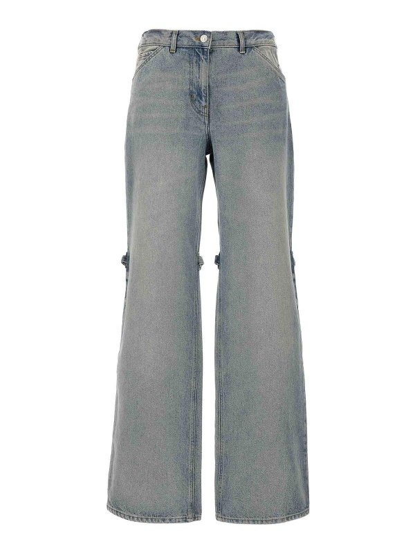 Courreges: Jeans à jambe droite - Jean Droit - Bleu Clair