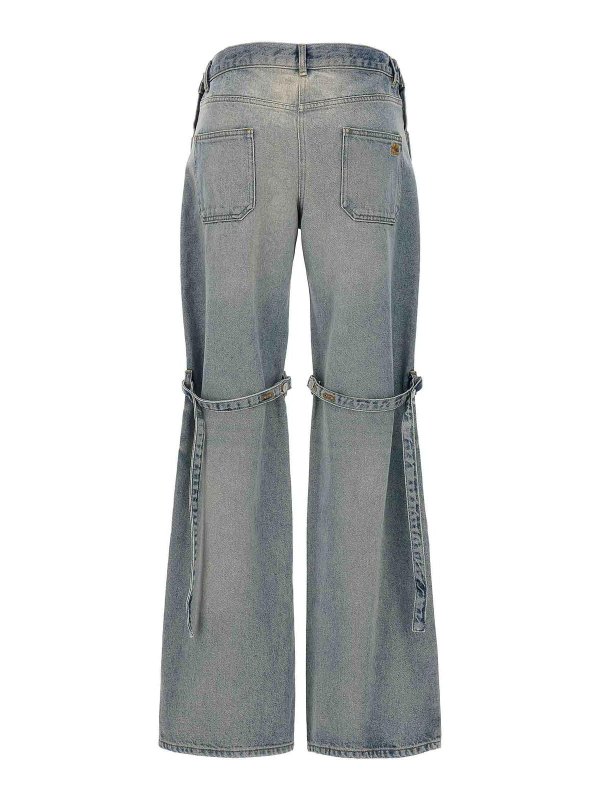 Courreges: Jeans à jambe droite online - Jean Droit - Bleu Clair