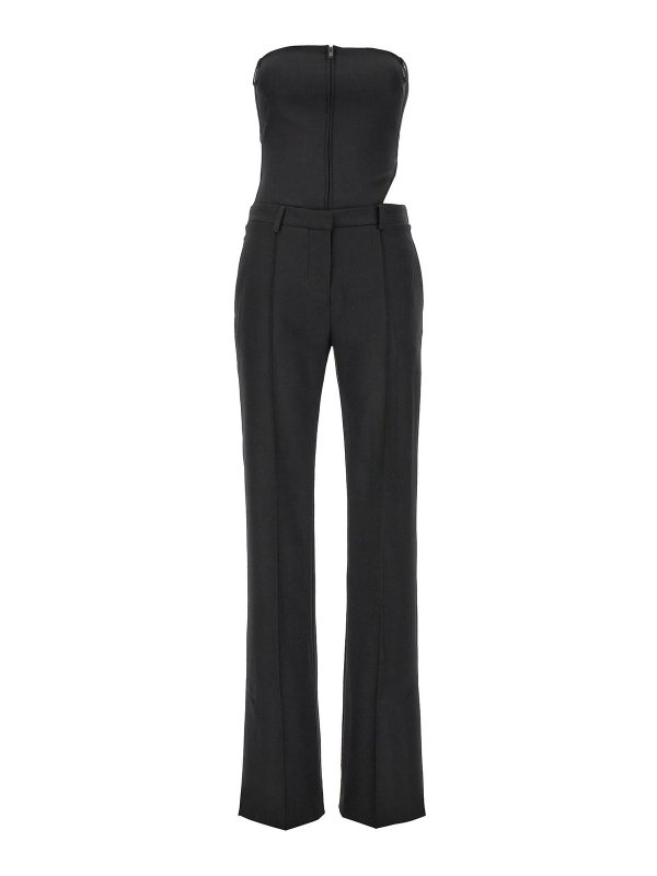 DAVID KOMA: ジャンプスーツ - トラックスーツ ボトムス - 黒