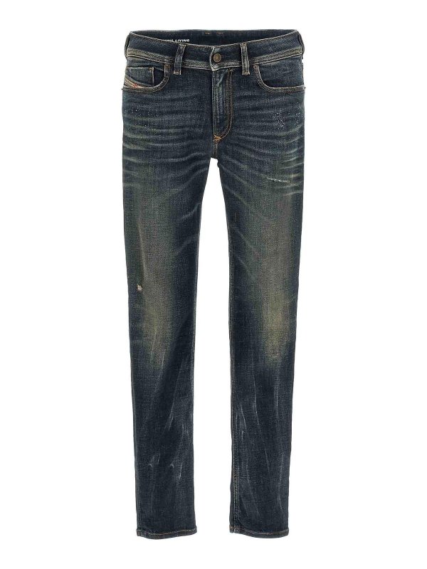 DIESEL: Straight Leg Jeans - Straight Leg Jeans - Blau