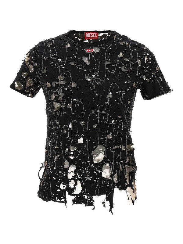 DIESEL: T-shirts - T-Shirt - Schwarz