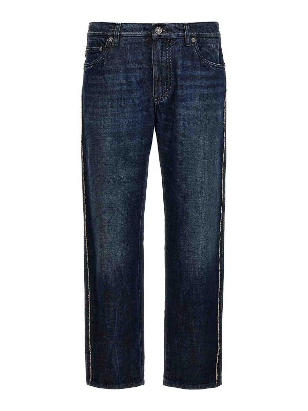 DOLCE & GABBANA: Jeans Rectos - Vaqueros Rectos - Azul