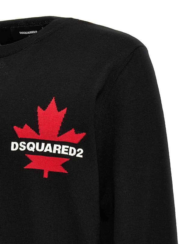 Wool Sweater Crewneck Logo shop online: DSQUARED2