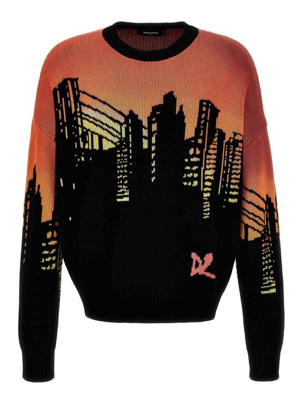 DSQUARED2: crew necks - Intarsia Sweater