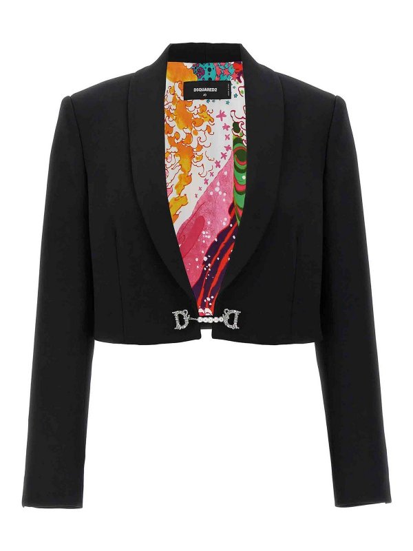 ジャケット D SQUARED2 'D2 Jewel' short jacket (S72BN0677S60567 900) Dsquared2 'd2 jewel' short jacket available on julian