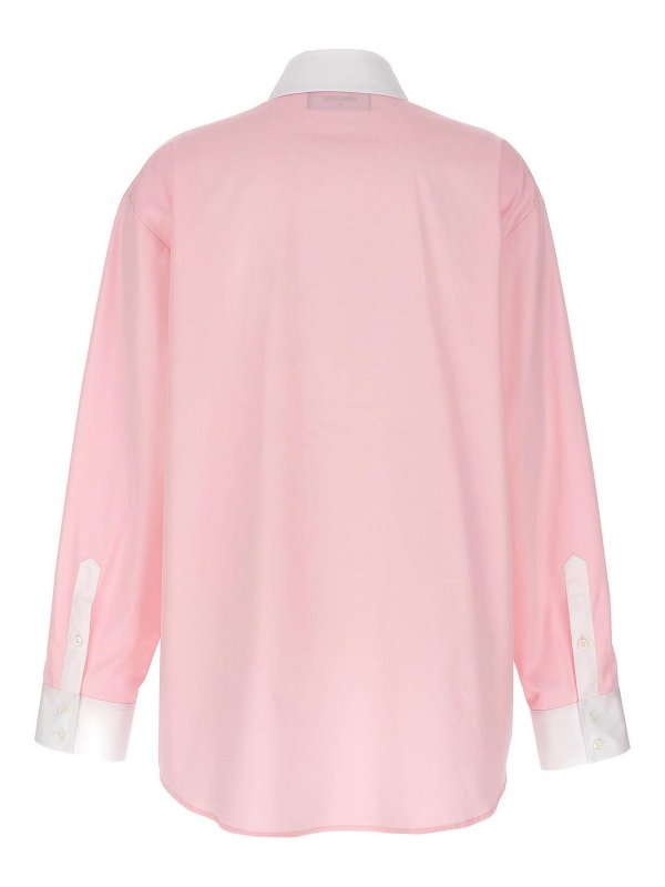 DSQUARED2: shirts online - Lover Poplin Shirt Collar Cuffs