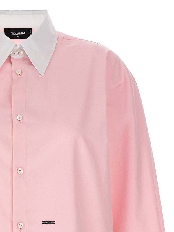 The Best Shops DSQUARED2: shirts - Lover Poplin Shirt Collar Cuffs