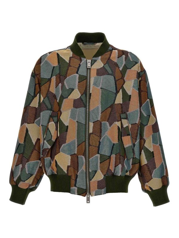 EMPORIO ARMANI: bombers - Fancy Printed Bomber Jacket
