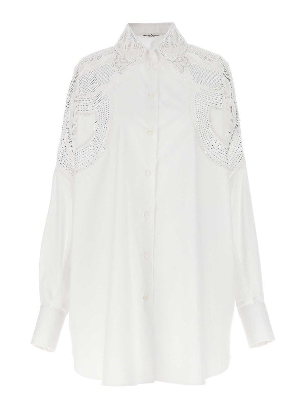 ERMANNO SCERVINO: shirts - Rhinestone Embroidery Shirt