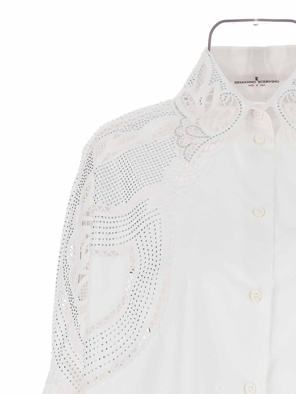 The Best Shops ERMANNO SCERVINO: shirts - Rhinestone Embroidery Shirt