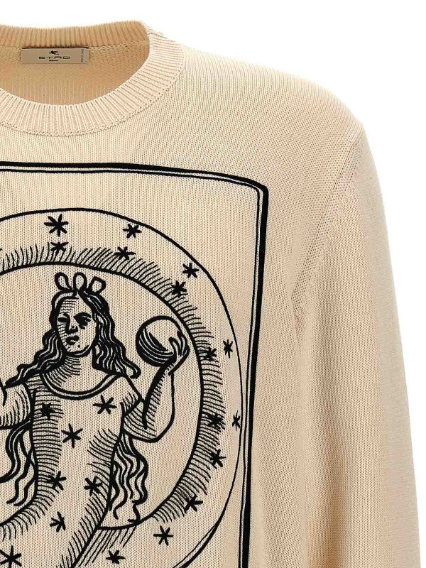 The Best Shops ETRO: crew necks - Logo Embroidery Sweater