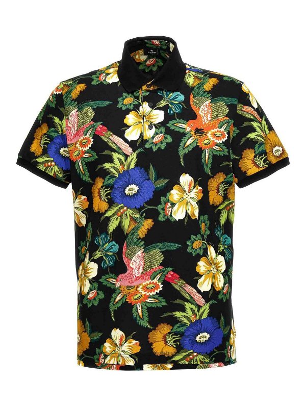 ETRO: polo shirts - Patterned Polo Shirt