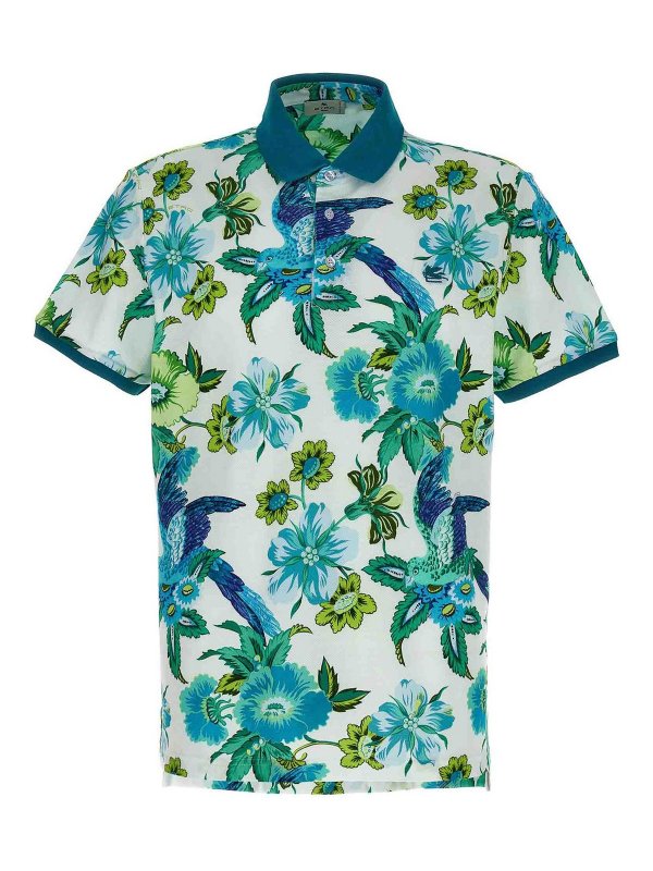 ETRO: polo shirts - Patterned Polo Shirt