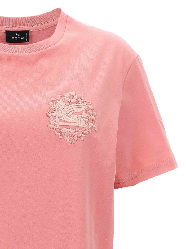 The Best Shops ETRO: t-shirts - Logo Embroidery T-Shirt