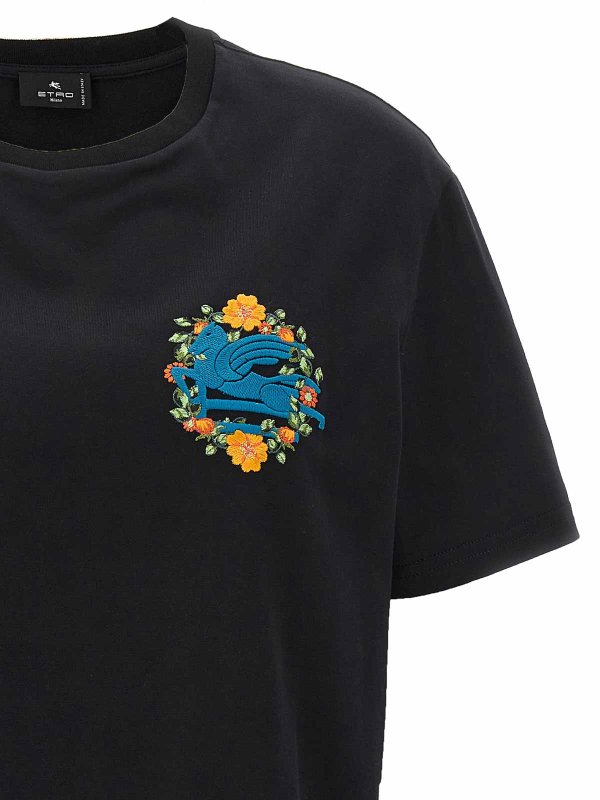 The Best Shops ETRO: t-shirts - Logo Embroidery T-Shirt