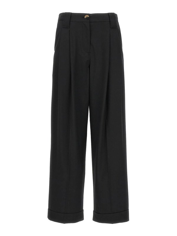 GANNI: casual trousers - Loose Pence Pants