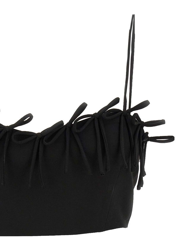 The Best Shops GANNI: Tops & Tank tops - Crop Top With Bows Thin Straps