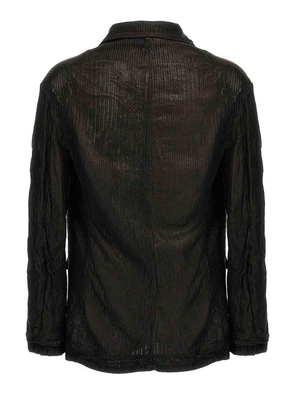 GIORGIO BRATO: Vestes en cuir online - Blazer - Gris