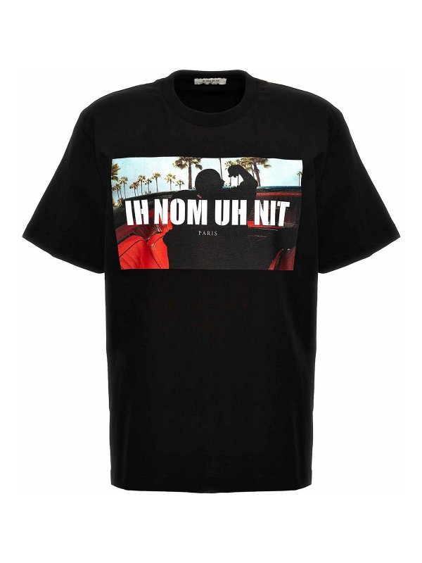 IH NOM UH NIT: t-shirt - T-shirt con palme e auto