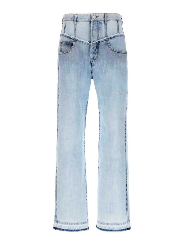 ISABEL MARANT: straight leg jeans - Sleeveless Cropped Top Viscose Blend