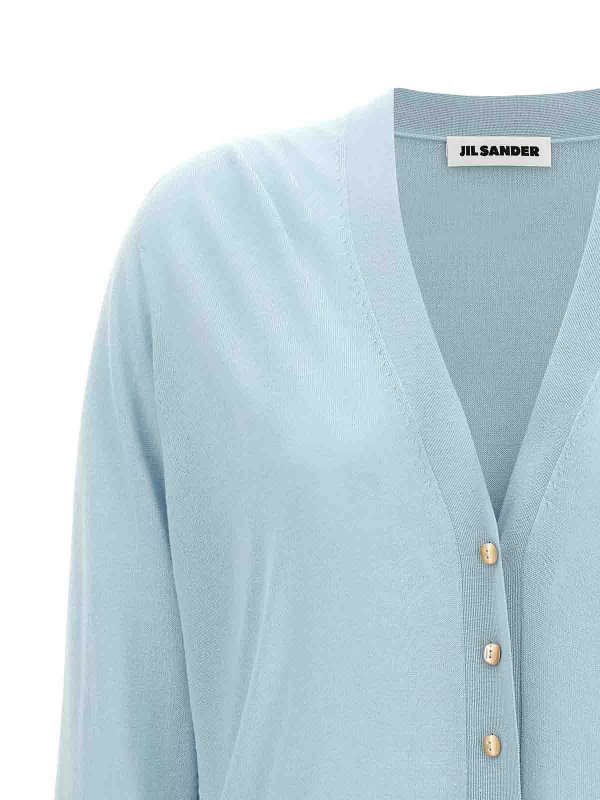 The Best Shops JIL SANDER: cardigans - Mixed Cashmere Cardigan