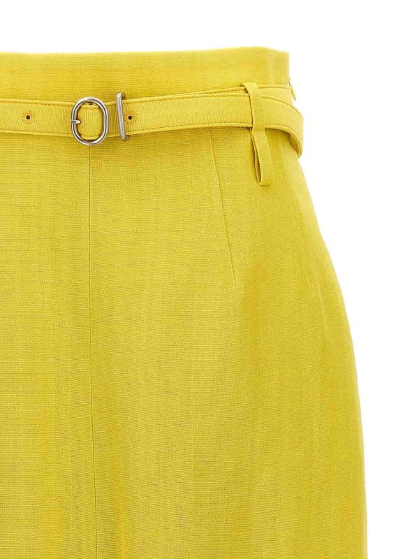 The Best Shops JIL SANDER: ニーレングススカート＆ミディ丈 - 膝丈/ミディスカート - 緑