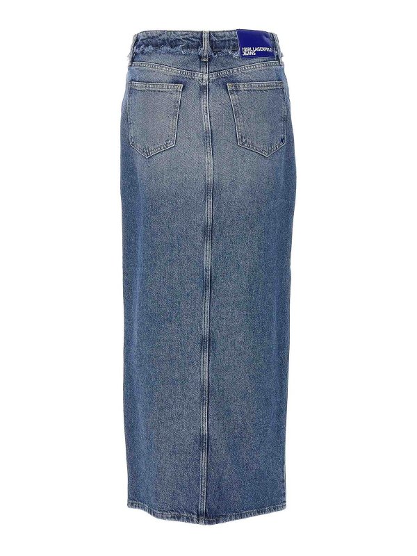 KARL LAGERFELD: ロングシャツ online - ロングスカート - ブルー