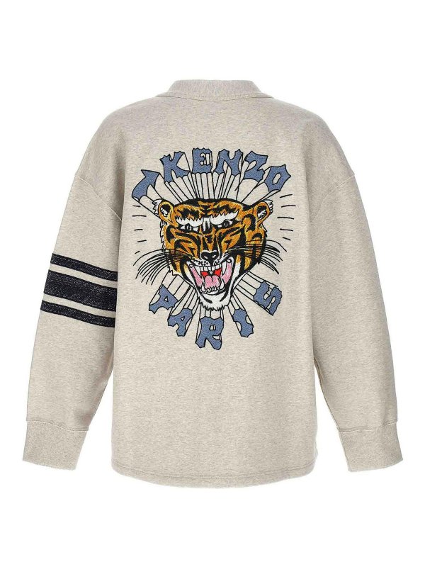 KENZO: cardigans online - Drawn Varsity Cardigan