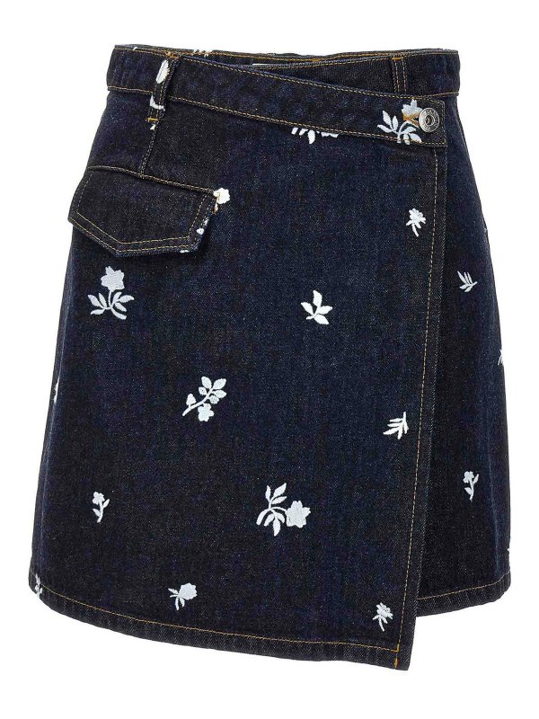 LANVIN: ニーレングススカート＆ミディ丈 - 膝丈/ミディスカート - ブルー