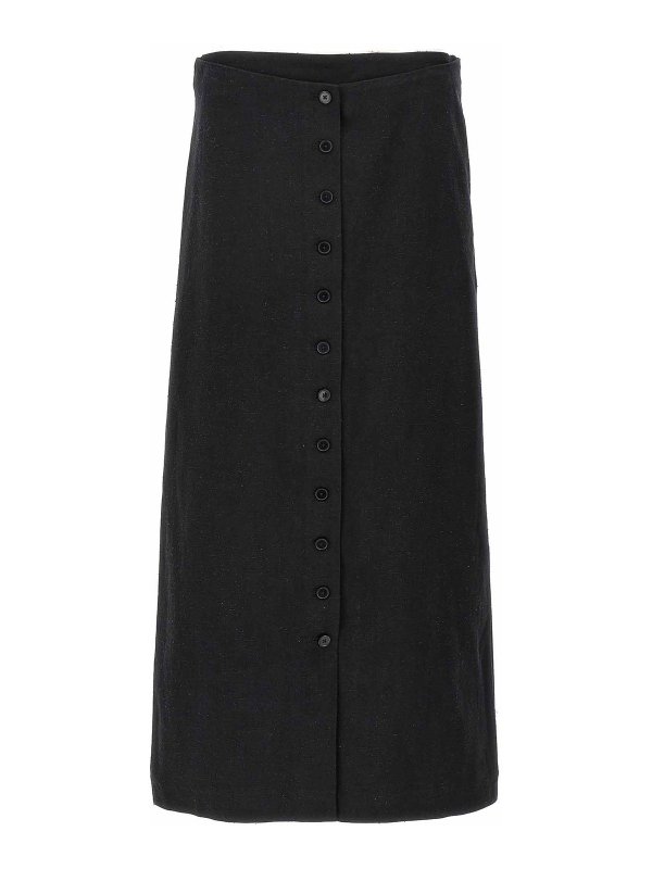 LOULOU STUDIO: Knee length skirts & Midi - Atri Skirt Buttons Pockets