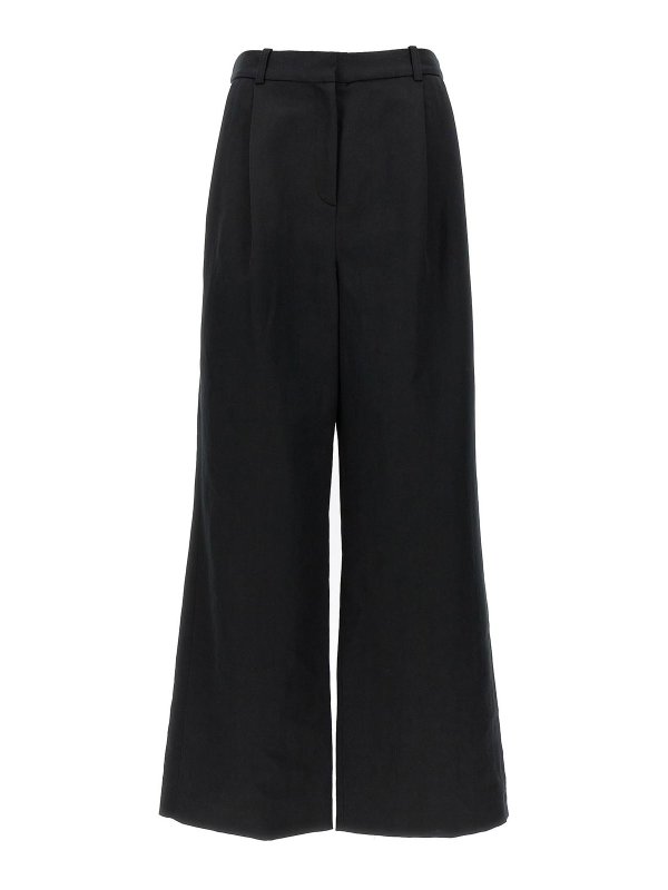 LOULOU STUDIO: casual trousers - Idai Pants Pleats Zipper