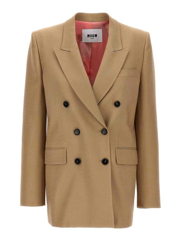 m.s.g.m.: Vestes de costume - Blazer - Beige