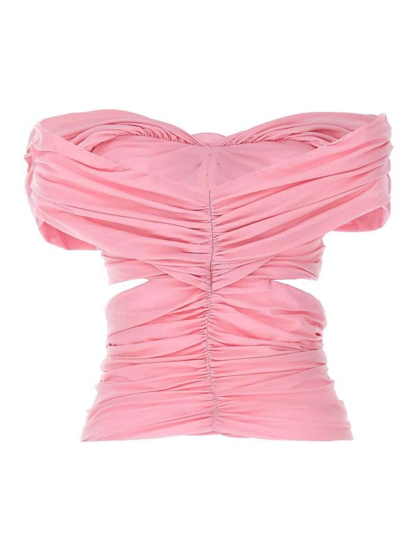 MAGDA BUTRYM: Tops & Tank tops online - Strapless Crop Top Maxi Flower