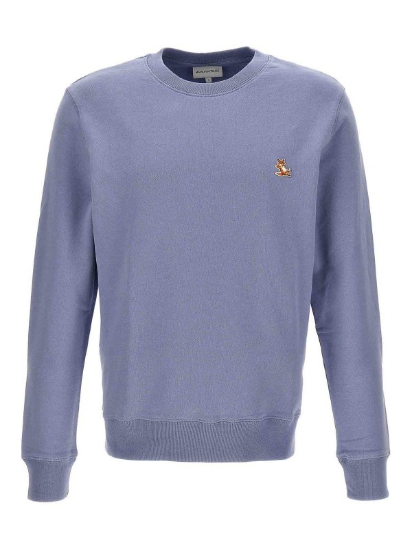 MAISON KITSUNÉ: Sweatshirts & Pulls - Sweat-Shirts - Bleu Clair